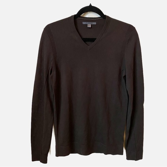John Varvatos Men’s Chocolate Brown Wool Sweater XS - Picture 1 of 9